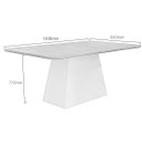 Ver imagem 2 de Mesa de Jantar Slim Retangular Tampo MDF/Vidro 120cm Pampulha New Moveis Leifer Braúna/Chumbo, Copo