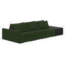 Ver imagem 1 de Sofá Ilha 3 Lugares Living 402cm Modulado Lary Veludo Verde Pu Pto K01 - D'Rossi