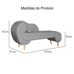 Kit 02 Divãs Melissa Lado Direito e Esquerdo Linho Cores - DS Estofados - Cinza - 4