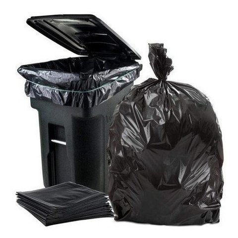 Saco de Lixo 300l Intermediario 100 Unid Frete Gratis Cor:preto