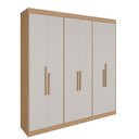 Ver imagem 1 de Guarda-roupa Casal 6 Portas 2 Gavetas 206cm Multimóveis Cr35456 Carvalho Nature/off White