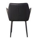 Ver imagem 3 de Kit 4 Cadeiras com Braços Marrakesh Fratini Estofado Matelassê (pu) Preto Base Aço Carbono Preto