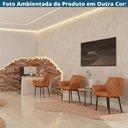 Ver mais imagens de Kit 4 Cadeiras com Braços Marrakesh Fratini Estofado Matelassê (pu) Preto Base Aço Carbono Preto