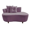 Ver imagem 3 de Namoradeira Sofá Feijão Suria Orgânica Veludo Rosê