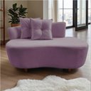 Ver mais imagens de Namoradeira Sofá Feijão Suria Orgânica Veludo Rosê