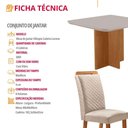 Ver imagem 4 de Mesa Jantar Olimpia 4 Lugares MDF Cadeiras Lorena Veludo Off White Moderna