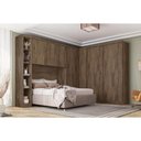 Ver imagem 6 de Módulo de Quarto Casal Armário Ponte Aéreo -queen 167cm Rizon-linea C- 4 Portas Neve - Novo