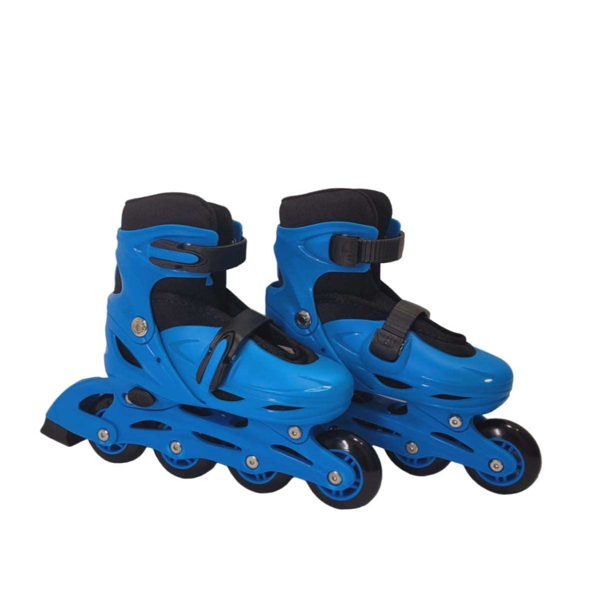 Patins Inline Ajustável C/ Kit Proteção - Azul Tamanho 30-33 - 2