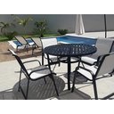 Ver imagem 3 de Mesa 1,00m de Diâmetro Tampo Ripado Alumínio com Furo para Ombrelone