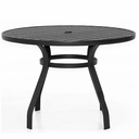 Ver imagem 1 de Mesa 1,00m de Diâmetro Tampo Ripado Alumínio com Furo para Ombrelone