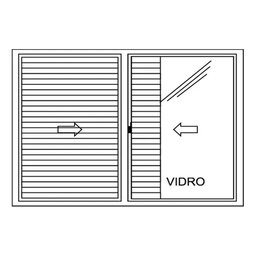 Janela de Aluminio com Persiana Branco Integrada 150x120cm - 4