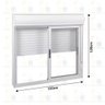 Janela de Aluminio com Persiana Branco Integrada 150x120cm - 3