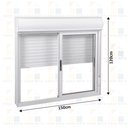 Ver imagem 3 de Janela de Aluminio com Persiana Branco Integrada 150x120cm