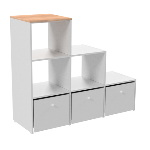 Organizador Infantil de Nichos Colméia e Baús Bart 100% Mdf Woodcore