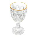 Ver imagem 3 de Jogo de Taças de Vidro Diamond Fio de Ouro 320ml 6 Peças - Hauskraft Premium