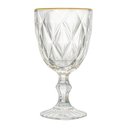 Ver imagem 4 de Jogo de Taças de Vidro Diamond Fio de Ouro 320ml 6 Peças - Hauskraft Premium