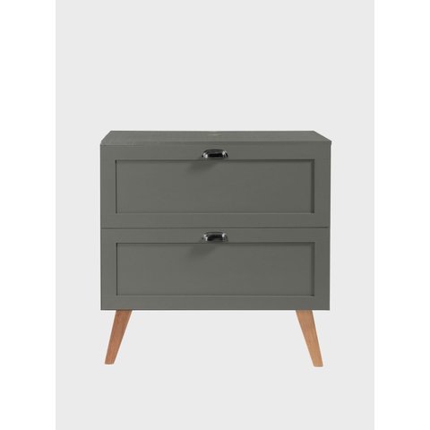 Gabinete para Banheiro com Tampo 80cm Retro MDF Verde Milano - On Móveis
