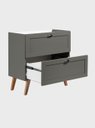Ver imagem 4 de Gabinete para Banheiro com Tampo 80cm Retro MDF Verde Milano - On Móveis