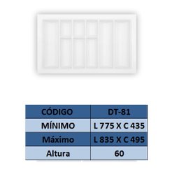 Organizador de Gavetas e Talher Cinza até 83,5x49,5cm Og-81 - 2