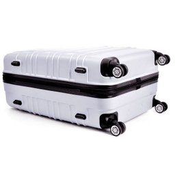 Kit Conjunto Mala Média e Grande 8001 Santino Viagem Expansor 360 Tsa - Branco - 5