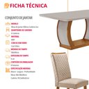 Ver imagem 7 de Mesa de Jantar Milena 180cm Tampo MDF e Vidro Canto Copo com 6 Cadeiras Lira
