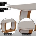 Ver imagem 6 de Mesa de Jantar Milena 180cm Tampo MDF e Vidro Canto Copo com 6 Cadeiras Lira