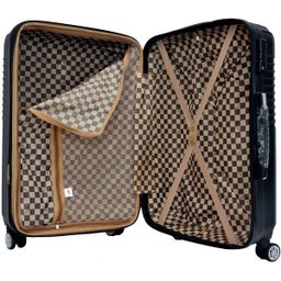 Kit Conjunto Mala Bordo e Média 7003 Santino Viagem Expansor 360 Tsa - Preto - 2