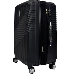 Kit Conjunto Mala Bordo e Média 7003 Santino Viagem Expansor 360 Tsa - Preto - 3