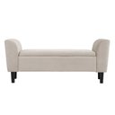 Ver imagem 1 de Recamier Bau Malibu 1,20m Suede Bege - Inova Decor