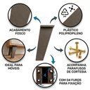 Ver imagem 5 de Kit 03 Pés Retrô 15cm em Plástico Pvc com Parafusos para Móveis em Geral Marrom
