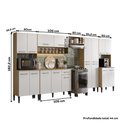 Ver imagem 5 de Armário de Cozinha Compacta Arizona Linea Carraro Carvalho com Branco