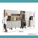 Ver imagem 7 de Armário de Cozinha Compacta Arizona Linea Carraro Carvalho com Branco