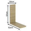 Ver imagem 2 de Tampo P/balcão 20cm com Fundo 100% Mdf Phoenix Móvel na Caixa