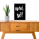 Ver imagem 1 de Quadro Gíria Mineira - Uai Sô 45x34cm:moldura Branca