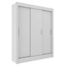 Guarda-Roupa Casal Asafe 3 Portas de Correr Branco - Moville - 2