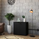 Ver imagem 1 de Armário Baixo c/02 Portas 75x80x42cm WLAB80 Preto Ônix