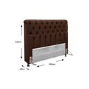 Ver imagem 3 de Cabeceira Cama Box Estofada Queen Queen Imperatriz Suede Marrom - Simbal