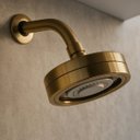 Ver imagem 2 de Ducha Chuveiro Redondo de Abs com Sistema Autolimpante - Dourado Escovado - Dp6720p Drop Metais