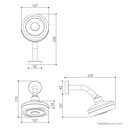 Ver imagem 3 de Ducha Chuveiro Redondo de Abs com Sistema Autolimpante - Dourado Escovado - Dp6720p Drop Metais