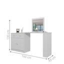 Ver imagem 4 de Camarim Aura 1 Gaveta com Espelho Iluminação LED MDF MDP Branco Fosco Casah