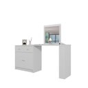 Ver imagem 3 de Camarim Aura 1 Gaveta com Espelho Iluminação LED MDF MDP Branco Fosco Casah