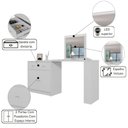 Ver imagem 2 de Camarim Aura 1 Gaveta com Espelho Iluminação LED MDF MDP Branco Fosco Casah