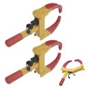 Ver imagem 1 de Trava de Pneu Universal Kit 2 Uni Bloqueador de Roda Carro Moto Antifurto Roubo Seguranca Reboque Au