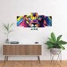 Quadro Decorativo Sala Quarto 130x60 Leão Juda Col LEAOCOL-1 - 4