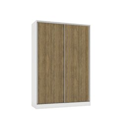 Guarda Roupa 2 Portas de Correr 158cm N537 Kappesberg - Branco/nogueira - 1