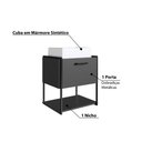 Ver imagem 3 de Gabinete para Banheiro Industrial Suspenso 50 cm com 1 Porta e Cuba - Preto/Grafite