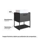 Ver imagem 2 de Gabinete para Banheiro Industrial Suspenso 50 cm com 1 Porta e Cuba - Preto/Grafite