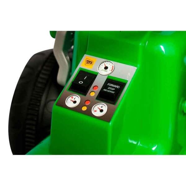 Mini Trator Infantil Elétrico com Reboque Bateria Recarregável Verde Importway Bw079vd - 5