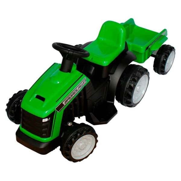 Mini Trator Infantil Elétrico com Reboque Bateria Recarregável Verde Importway Bw079vd - 2
