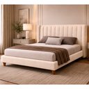 Ver imagem 1 de Cama Japonesa com Cabeceira Yeon Corea King Boucle Off White - Sallar Home